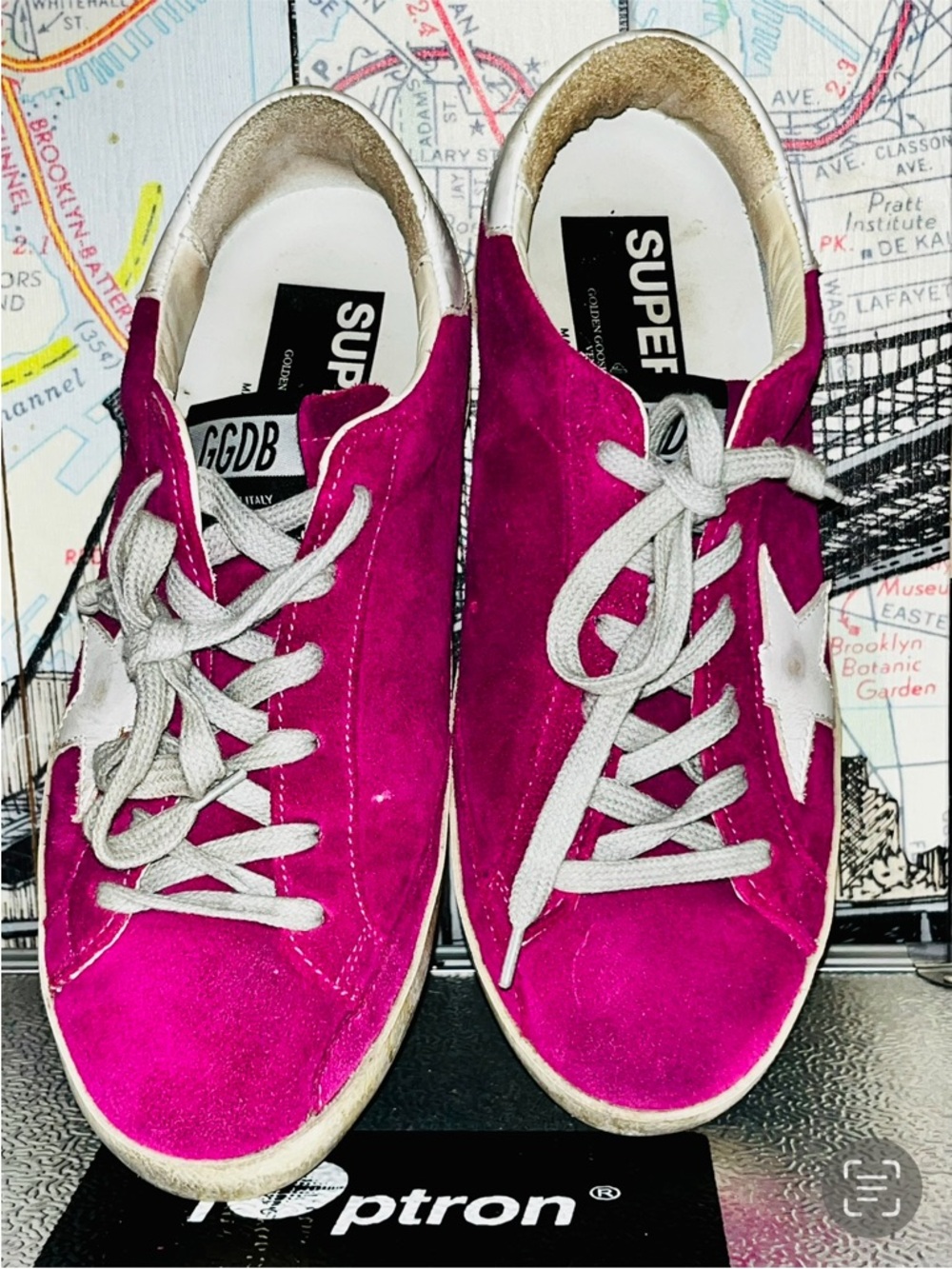 Golden Goose Super Star Suede Purple Pink  low tops - Picture 2 of 8
